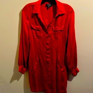 Pretty red silk dress xs